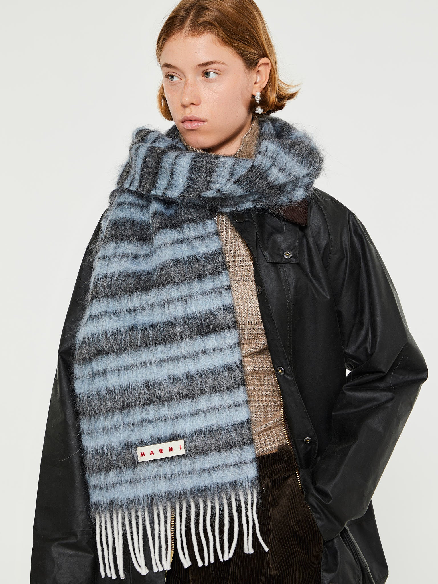 Marni - Scarf in Leaden Blue