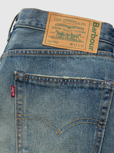 Levi's - Levi's x Barbour 568 Loose Jeans in Dark Indigo