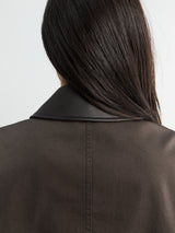 Lemaire - Leather Collar Blouson in Risretto