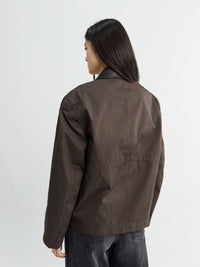 Lemaire - Leather Collar Blouson in Risretto