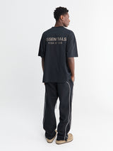 Fear of God - Relaxed Fleece Sweatpant With Piping in Jet Black and Cloud White