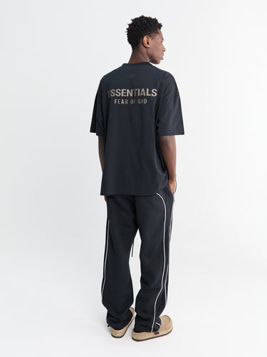 Fear of God - Relaxed Fleece Sweatpant With Piping in Jet Black and Cloud White