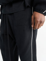 Fear of God - Relaxed Fleece Sweatpant With Piping in Jet Black and Cloud White