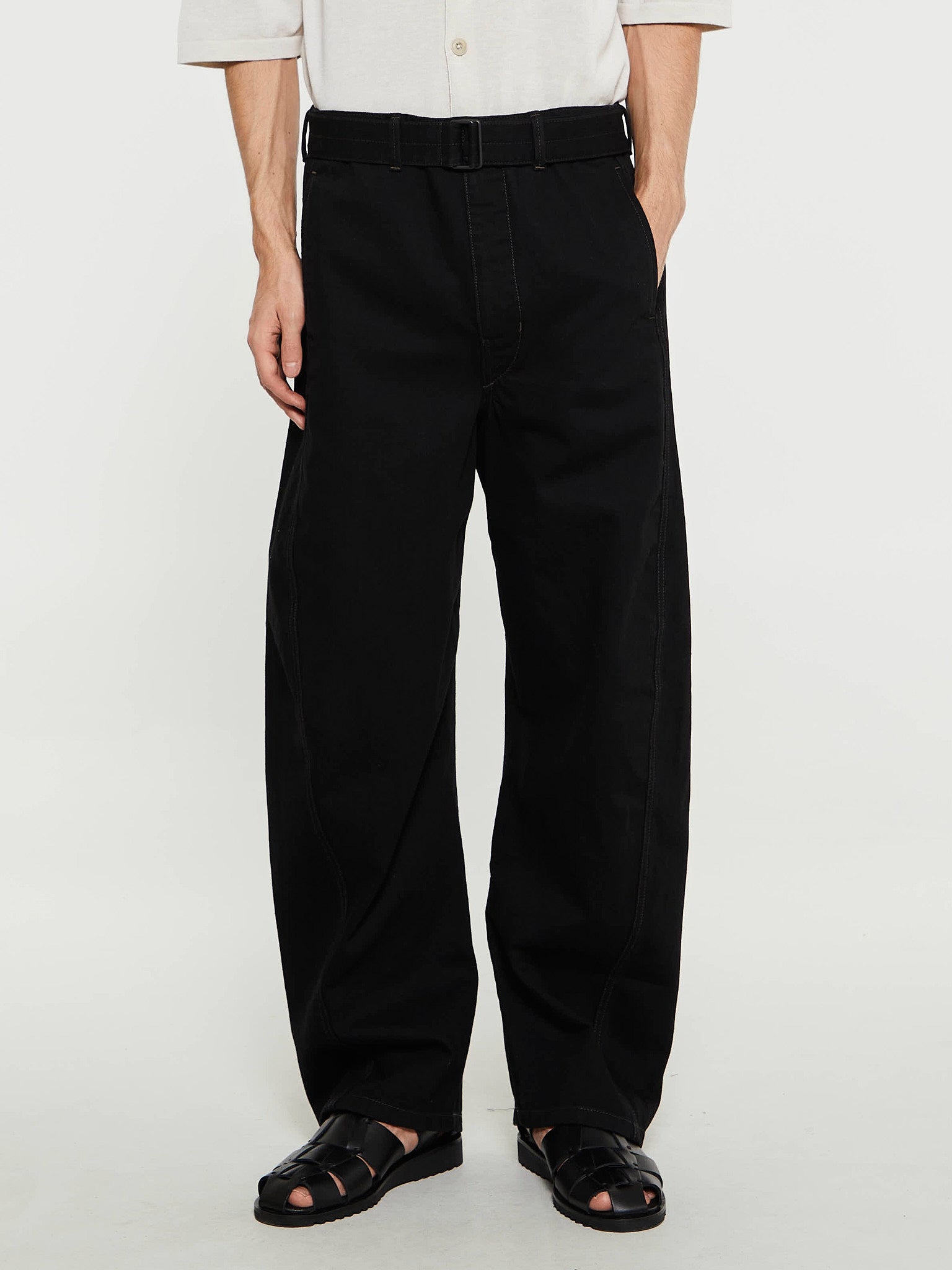 Lemaire - Twisted Belted Pants in Black