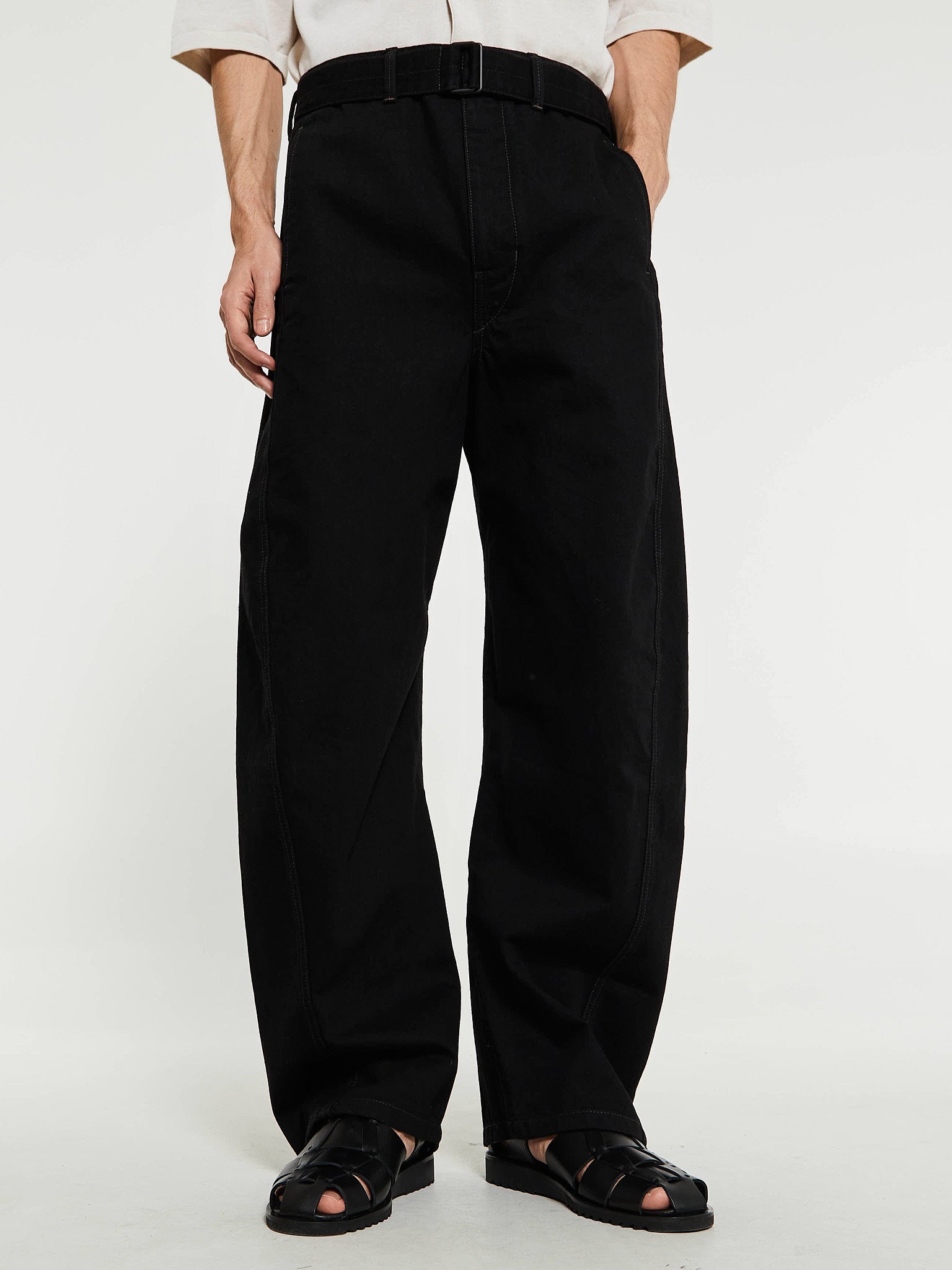 Lemaire - Twisted Belted Pants in Black