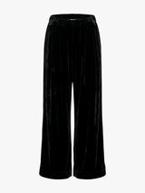 Meta Campania Collective - Trace Drawstring Pleated Trousers in Black-Italian Velvet