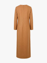 Meta Campania Collective - Jen 3/4 Sleeve Zebellino Cashmere Dress in Light Taupe-Italian Cashmere