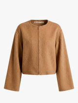 Meta Campania Collective - Etel Midweight Cashmere Cape in Light Taupe-Italian Cashmere