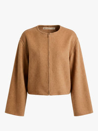 Meta Campania Collective - Etel Midweight Cashmere Cape in Light Taupe-Italian Cashmere