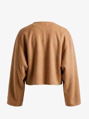 Meta Campania Collective - Etel Midweight Cashmere Cape in Light Taupe-Italian Cashmere