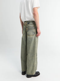 Meta Campania Collective - Milton Teawash Denim Carpenter Trousers in Blue Teawash