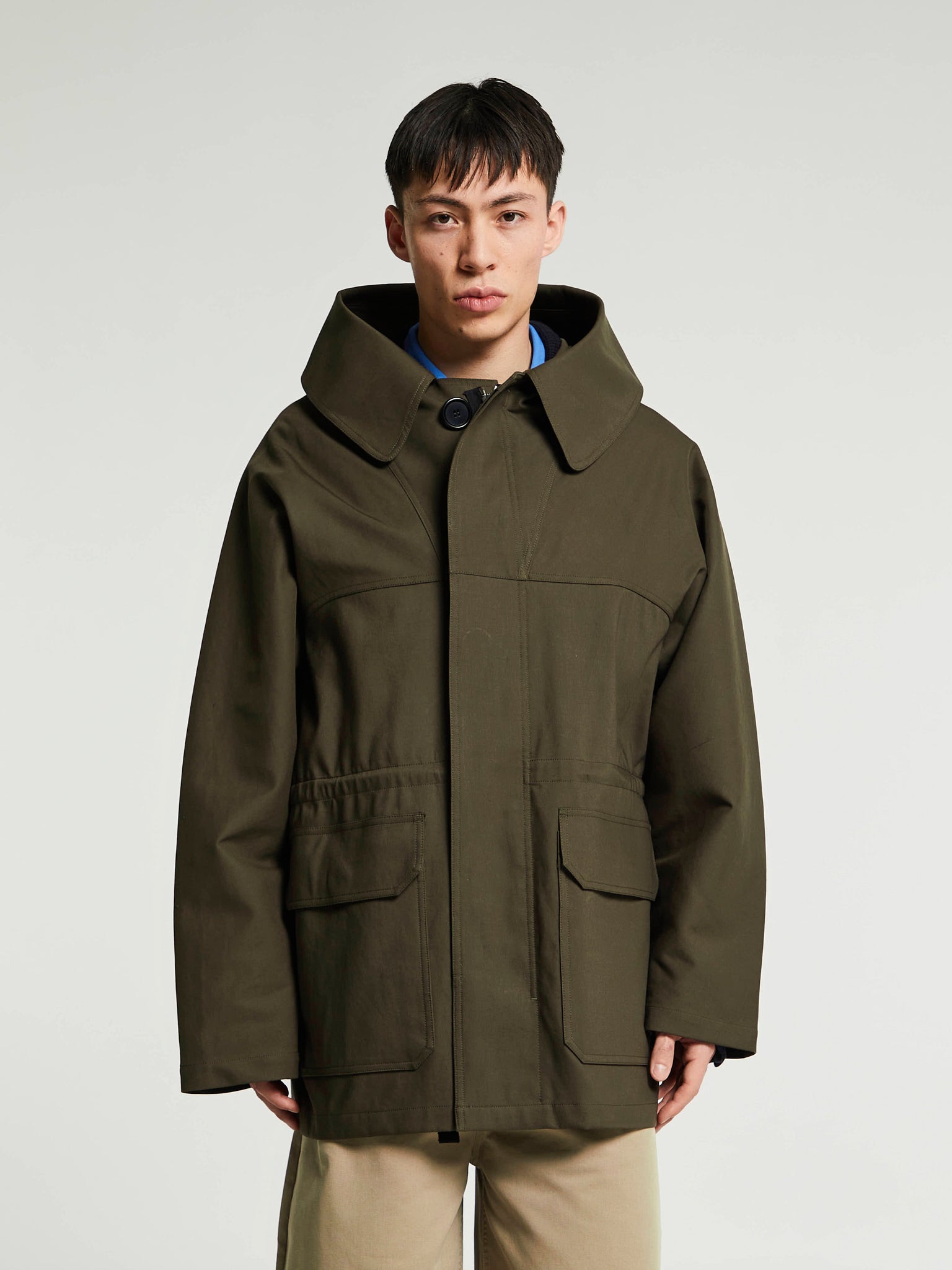 Meta Campania Collective - Rainer Unlined Cotton Parka in Dark Khaki Brown