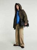 Meta Campania Collective - Rainer Unlined Cotton Parka in Dark Khaki Brown