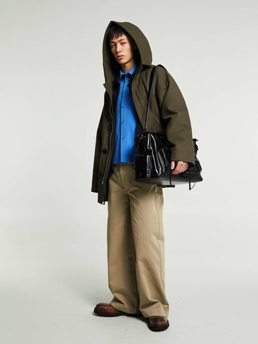 Meta Campania Collective - Rainer Unlined Cotton Parka in Dark Khaki Brown