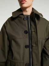 Meta Campania Collective - Rainer Unlined Cotton Parka in Dark Khaki Brown