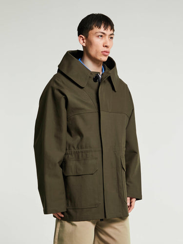 Meta Campania Collective - Rainer Unlined Cotton Parka in Dark Khaki Brown