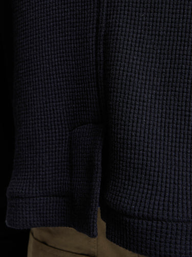 Meta Campania Collective - Julian Unlined Cashmere Silk Cotton Knit Jacket in Midnight Blue