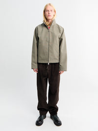 Meta Campania Collective - Brice Full Zip Cotton Oxford Jacket in Weimaraner Grey