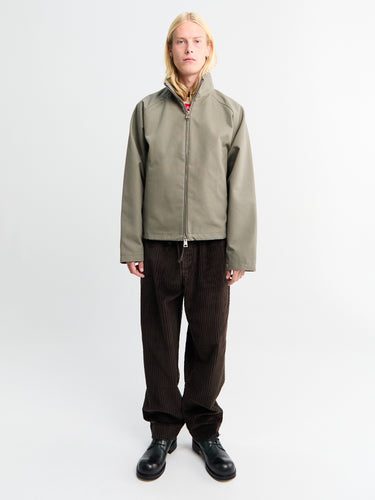 Meta Campania Collective - Brice Full Zip Cotton Oxford Jacket in Weimaraner Grey