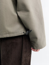Meta Campania Collective - Brice Full Zip Cotton Oxford Jacket in Weimaraner Grey