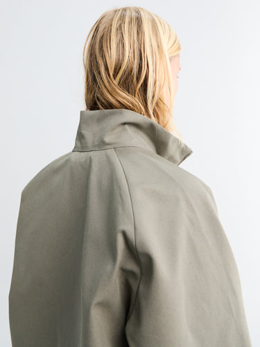 Meta Campania Collective - Brice Full Zip Cotton Oxford Jacket in Weimaraner Grey