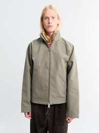 Meta Campania Collective - Brice Full Zip Cotton Oxford Jacket in Weimaraner Grey