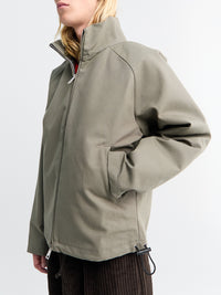 Meta Campania Collective - Brice Full Zip Cotton Oxford Jacket in Weimaraner Grey