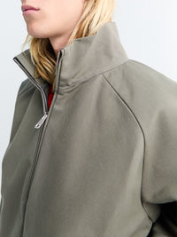 Meta Campania Collective - Brice Full Zip Cotton Oxford Jacket in Weimaraner Grey