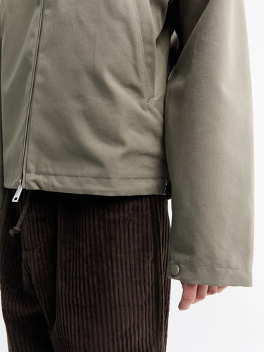Meta Campania Collective - Brice Full Zip Cotton Oxford Jacket in Weimaraner Grey