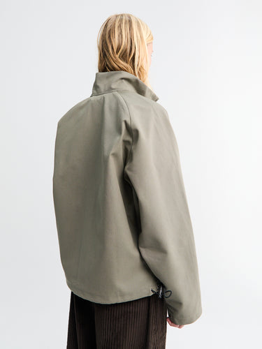 Meta Campania Collective - Brice Full Zip Cotton Oxford Jacket in Weimaraner Grey