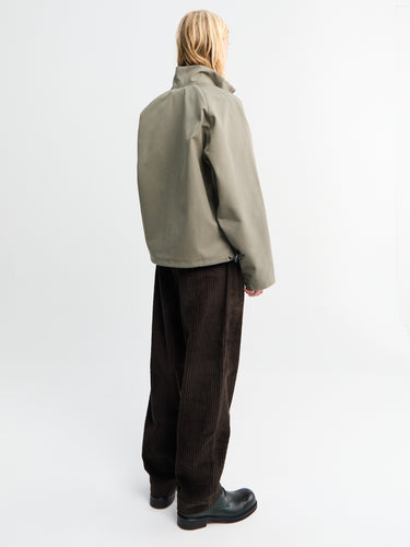 Meta Campania Collective - Brice Full Zip Cotton Oxford Jacket in Weimaraner Grey
