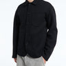 Meta Campania Collective - Julian Cuff Classic Unlined Boiled Wool Shirt Jacket in Black