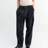 Meta Campania Collective - Ed Unlined Exaggerated Cotton Corduroy Drawstring Trousers in Dark Grey