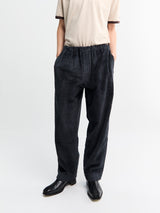 Meta Campania Collective - Ed Unlined Exaggerated Cotton Corduroy Drawstring Trousers in Dark Grey