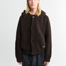 Meta Campania Collective - Michel Exaggerated Rib Cashmere Hooded Cardigan in Dark Chocolate Brown