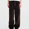 Meta Campania Collective - Ed Unlined Exaggerated Cotton Corduroy Drawstring Trousers in Dark Chocolate Brown