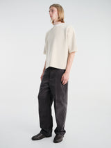 Meta Campania Collective - Edu Felted Wool Cashmere Oversized T Shirt in Natural White-Italian
