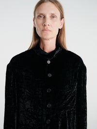 Meta Campania Collective - Julian Shirt Jacket in Black-Italian Velvet