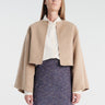 Meta Campania Collective - Etel Midweight Cashmere Cape in Light Taupe-Italian Cashmere