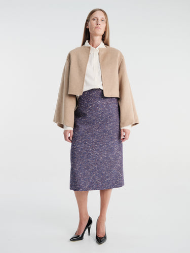 Meta Campania Collective - Etel Midweight Cashmere Cape in Light Taupe-Italian Cashmere