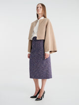 Meta Campania Collective - Etel Midweight Cashmere Cape in Light Taupe-Italian Cashmere