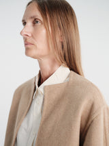Meta Campania Collective - Etel Midweight Cashmere Cape in Light Taupe-Italian Cashmere