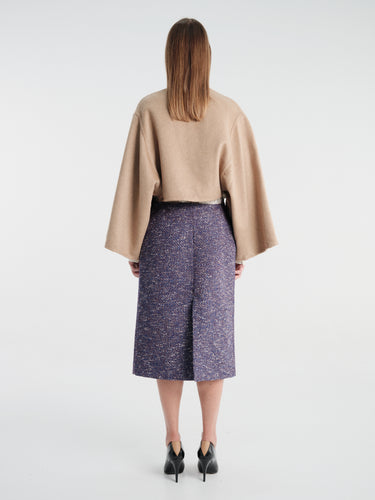 Meta Campania Collective - Etel Midweight Cashmere Cape in Light Taupe-Italian Cashmere