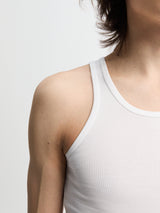 Meta Campania Collective - Francis Jersey Rib Cotton Tank Top in White