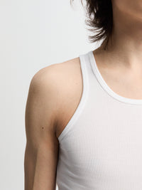 Meta Campania Collective - Francis Jersey Rib Cotton Tank Top in White