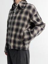Meta Campania Collective - Tino Cotton Check Shirting Collar Blouson in Grey and Black