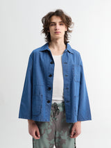 Meta Campania Collective - Bill Unlined Chambrey Cotton Workwear Jacket in Chambray Blue