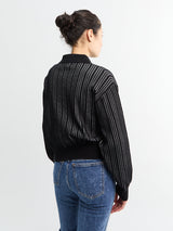 mfpen - Form Cardigan in Black Stripe