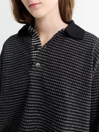 mfpen - Cropped Polo in Black Check