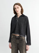 mfpen - Cropped Polo in Black Check